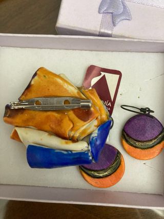 Broche y pendientes artesania Murcia