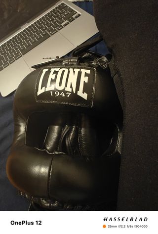 casco boxeo Leone cuero