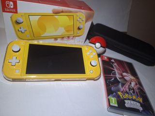 Nintendo Switch Lite amarilla + Pokémon Perla + PB