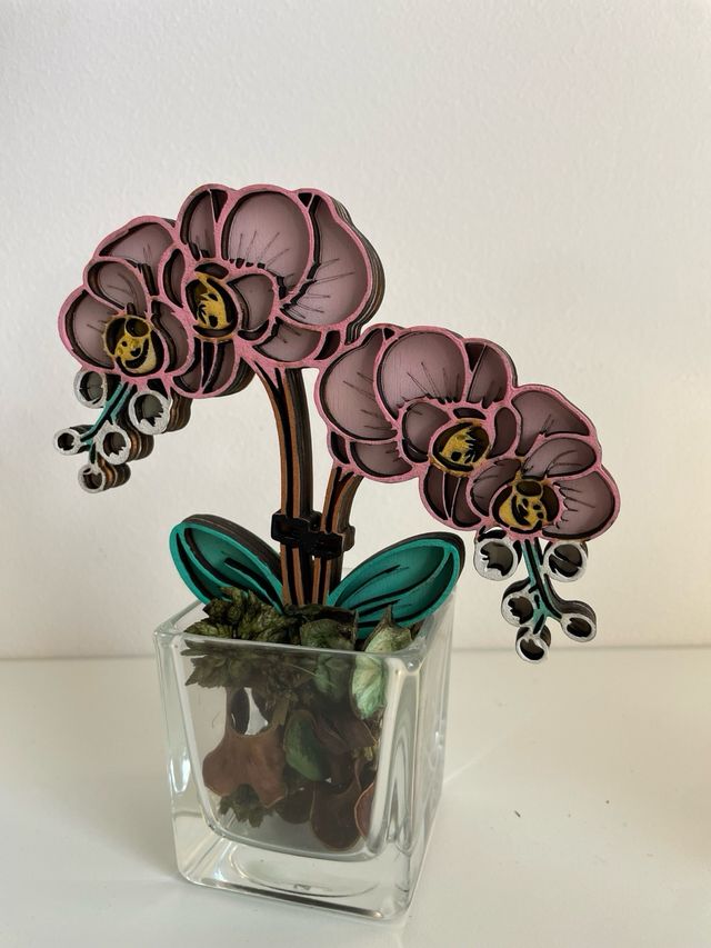 fiori di Orchidee in Legno