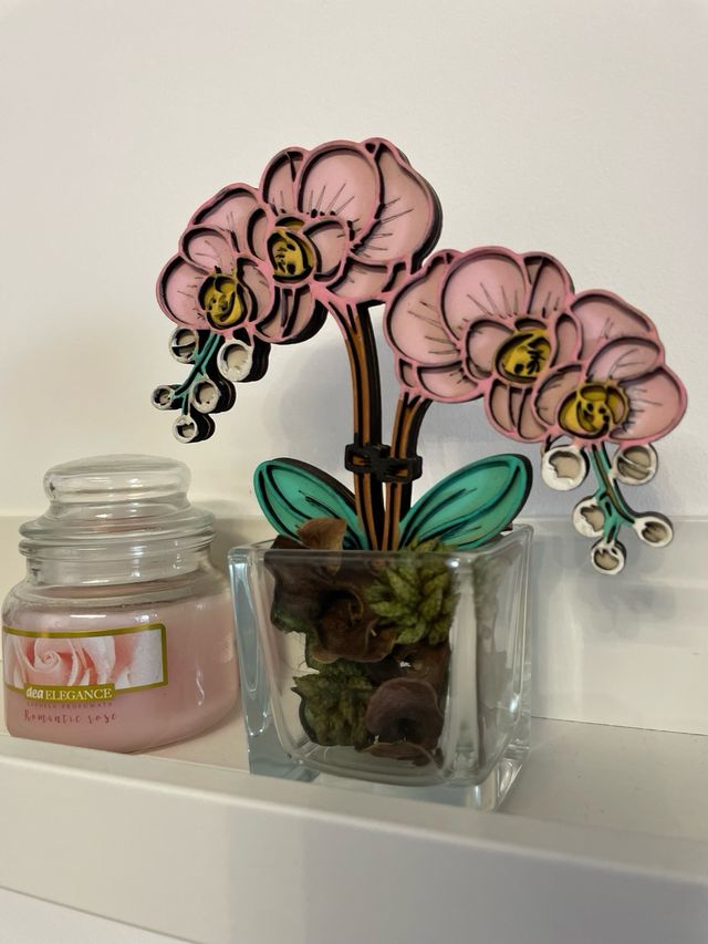 fiori di Orchidee in Legno