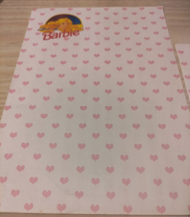 Carta y sobre Barbie años 90