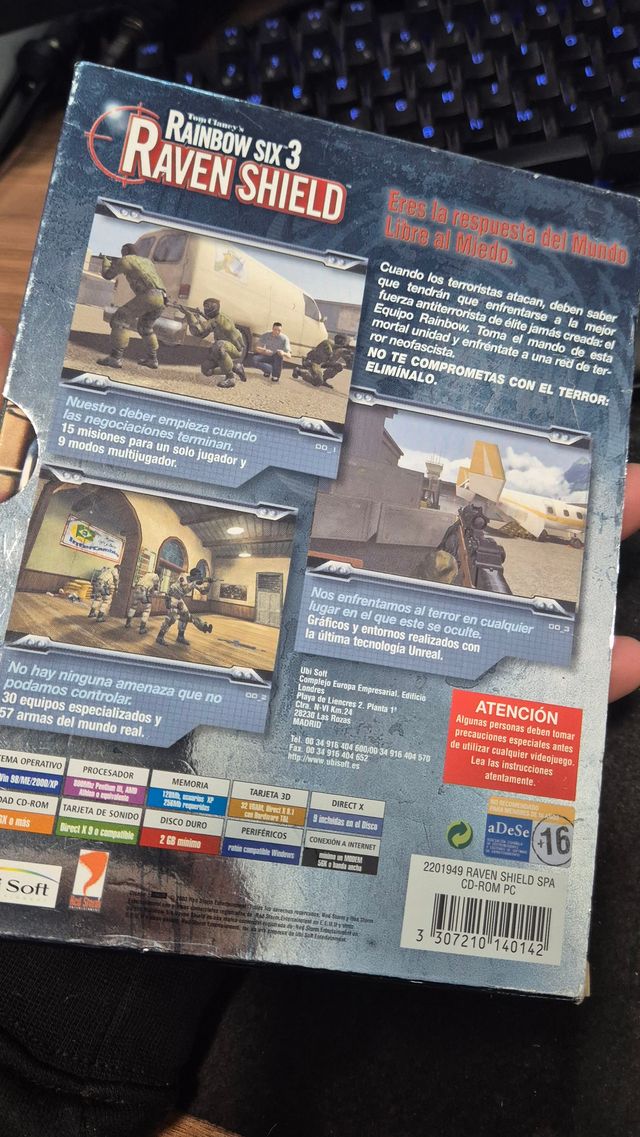 Rainbow Six 3 Raven Shield PC juego Ubisoft