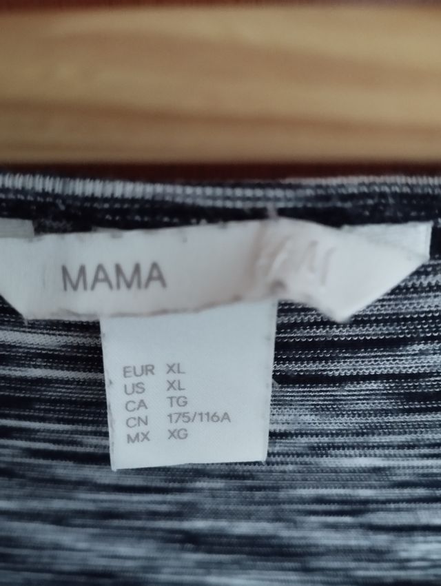 Vestido H&M negro y gris premamá