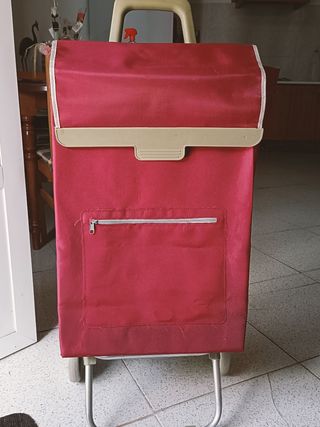 Carro compra plegable rojo