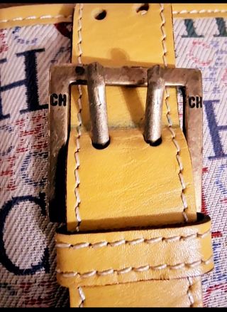 Bolso Carolina Herrera beige y amarillo