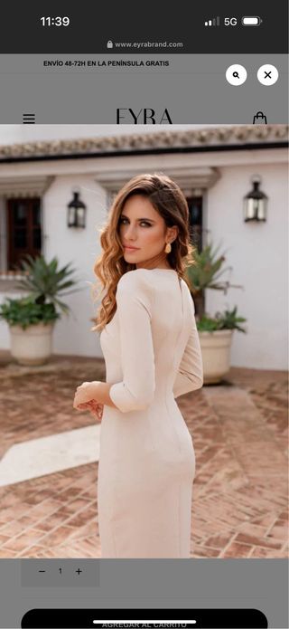 Vestido bautizo, boda o comunion beige