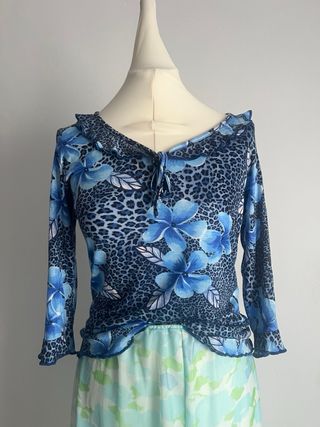 Conjunto falda y blusa estampado