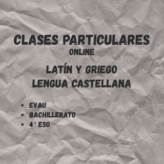 Clases Particulares Latín y Griego