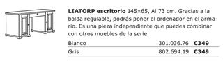 Escritorio Ikea Liatorp
