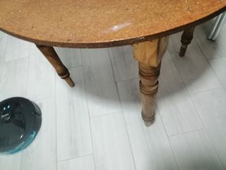 Mesa de 90 cm redonda, de madera fuerte