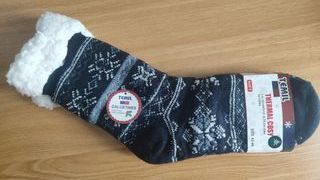 Calcetines azules calentitos antideslizantes