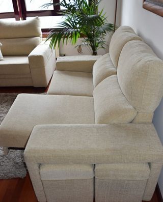 SOFA EXTENSIBLE RELAX 1,90 + 2 PUFFS LATERALES 