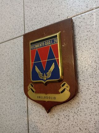 Placa METOPA Regimiento A.A.L.26 Valladolid