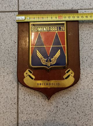 Placa METOPA Regimiento A.A.L.26 Valladolid