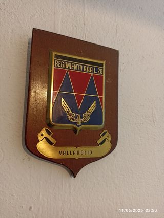 Placa METOPA Regimiento A.A.L.26 Valladolid