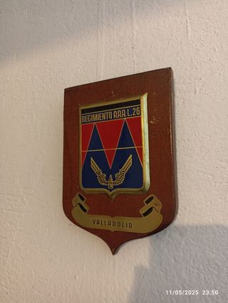 Placa METOPA Regimiento A.A.L.26 Valladolid