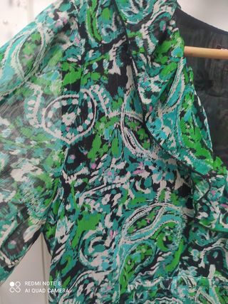 Vestido Zara estampado verde