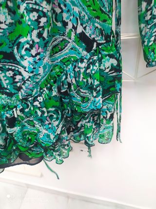 Vestido Zara estampado verde