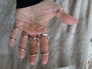 Juego de 8 anillos turquesa