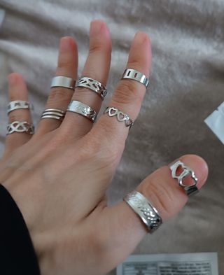 Juego anillos ajustables