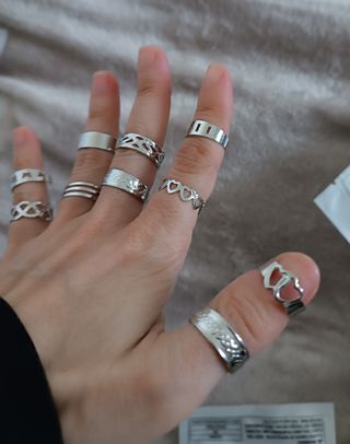 Juego anillos ajustables