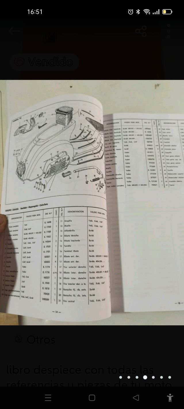 manual despiece vespa 50 75 y super