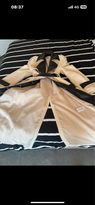 Cappotto beige e nero tg M/L