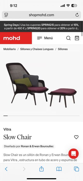 Butaca Slow Chair Vitra
