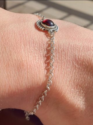 Bracciale argento 925 e granato