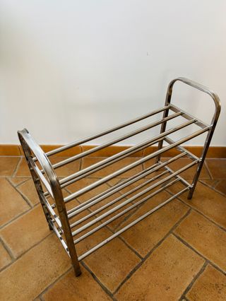 Zapatero de 3 niveles de acero inox 60x23x52