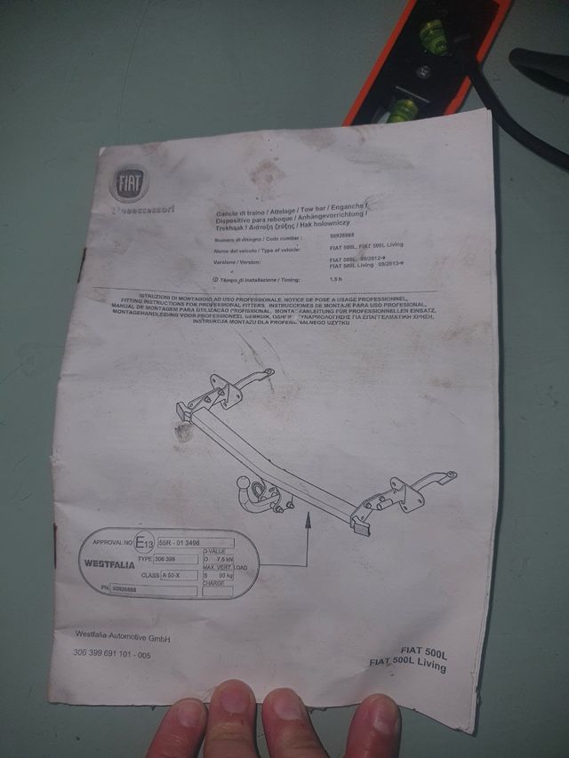 Enganche de remolque FIAT 500L