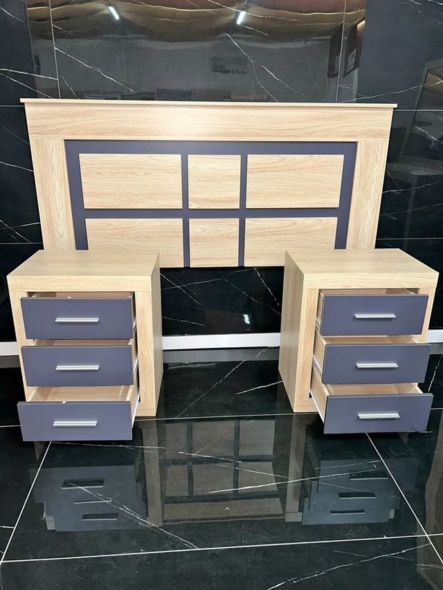 SUPER PACK HABITACIÓN CABECERO Y DOS MESITAS KIARA