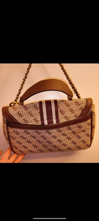 Bolso Guess bandolera beige y marrón