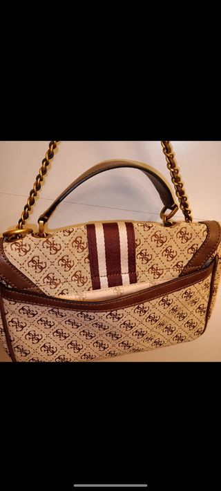 Bolso Guess bandolera beige y marrón