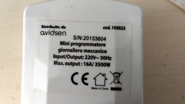 Temporizzatore programmatore  elettromeccanico