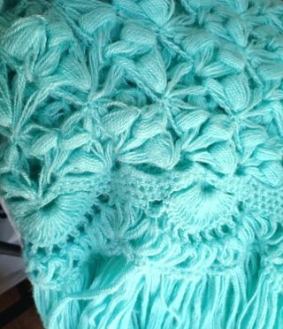 Toquilla tejida a crochet - Verde agua