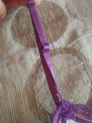 Camisón beige lunares morados