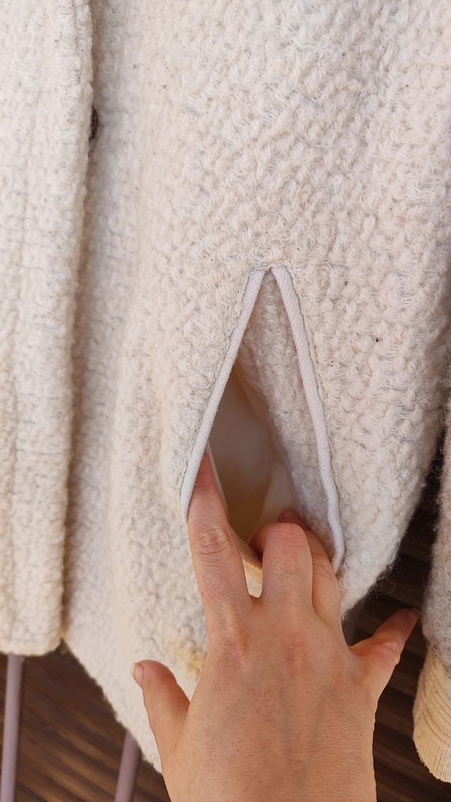 Abrigo lana Pull&Bear beige