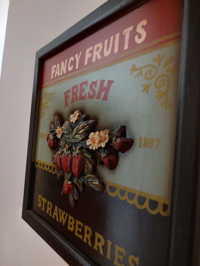 Quadro vintage fragole