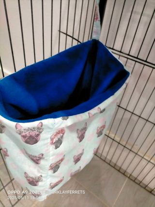 Accesorios hurón: Hamaca, túnel y bolsa