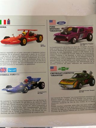 Dos Folleto Scalextric Coches Competición