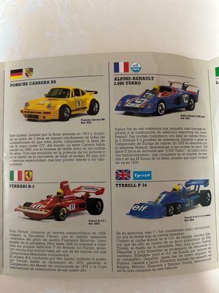 Dos Folleto Scalextric Coches Competición
