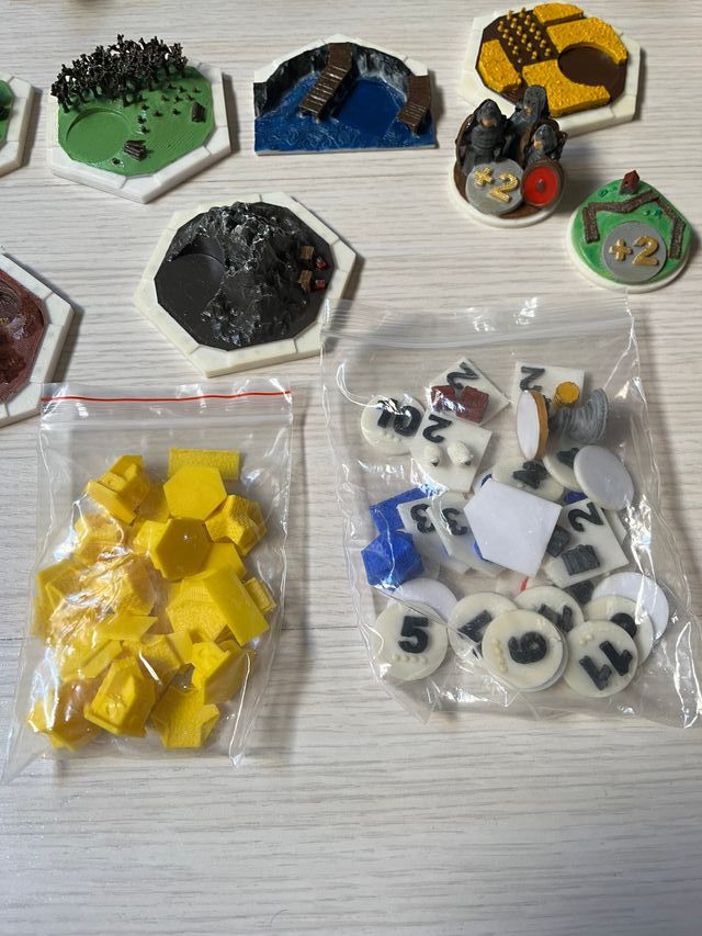 Catan 3D hecho y pintado a mano