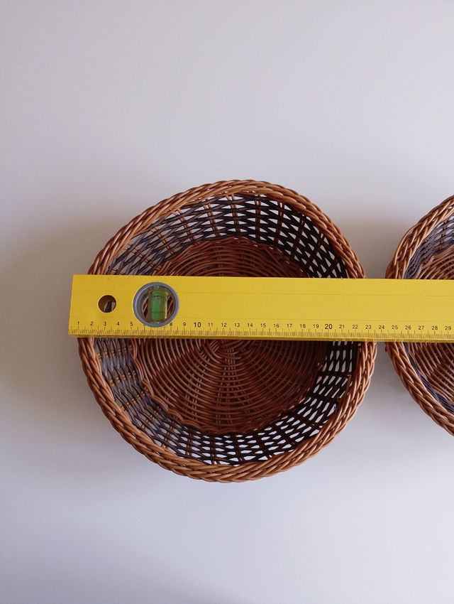 2 X Cestas efecto mimbre marrón