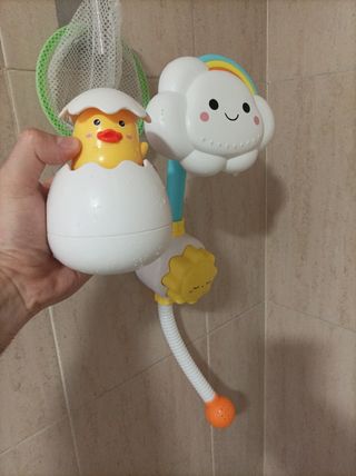 Juguete ducha y huevo pollito para bañera