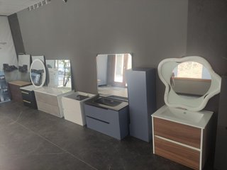 MUEBLE BAÑO SUSP  + LAVABO BLANCO CERAMICA+ ESPEJO