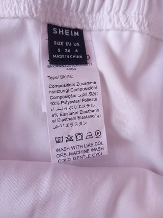 Minifalda blanca Shein talla S