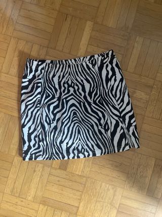 Mini Falda Zebra - Blanco y Negro