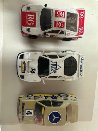 3 Coches Scalextric: Mercedes, Ferrari, Lancia